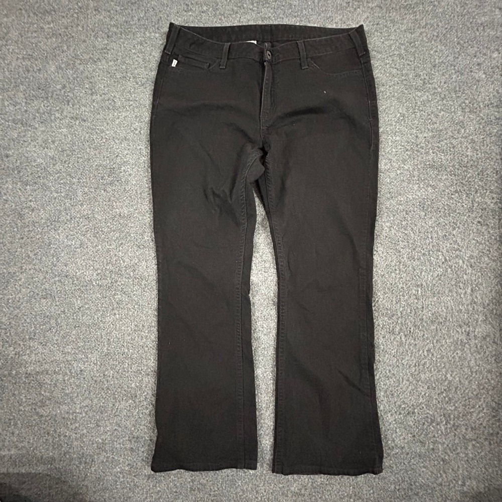 Carhartt Pants Womens Size 12 Black Curvy Fit Bootcut Stretch Workwear WB040 BLK